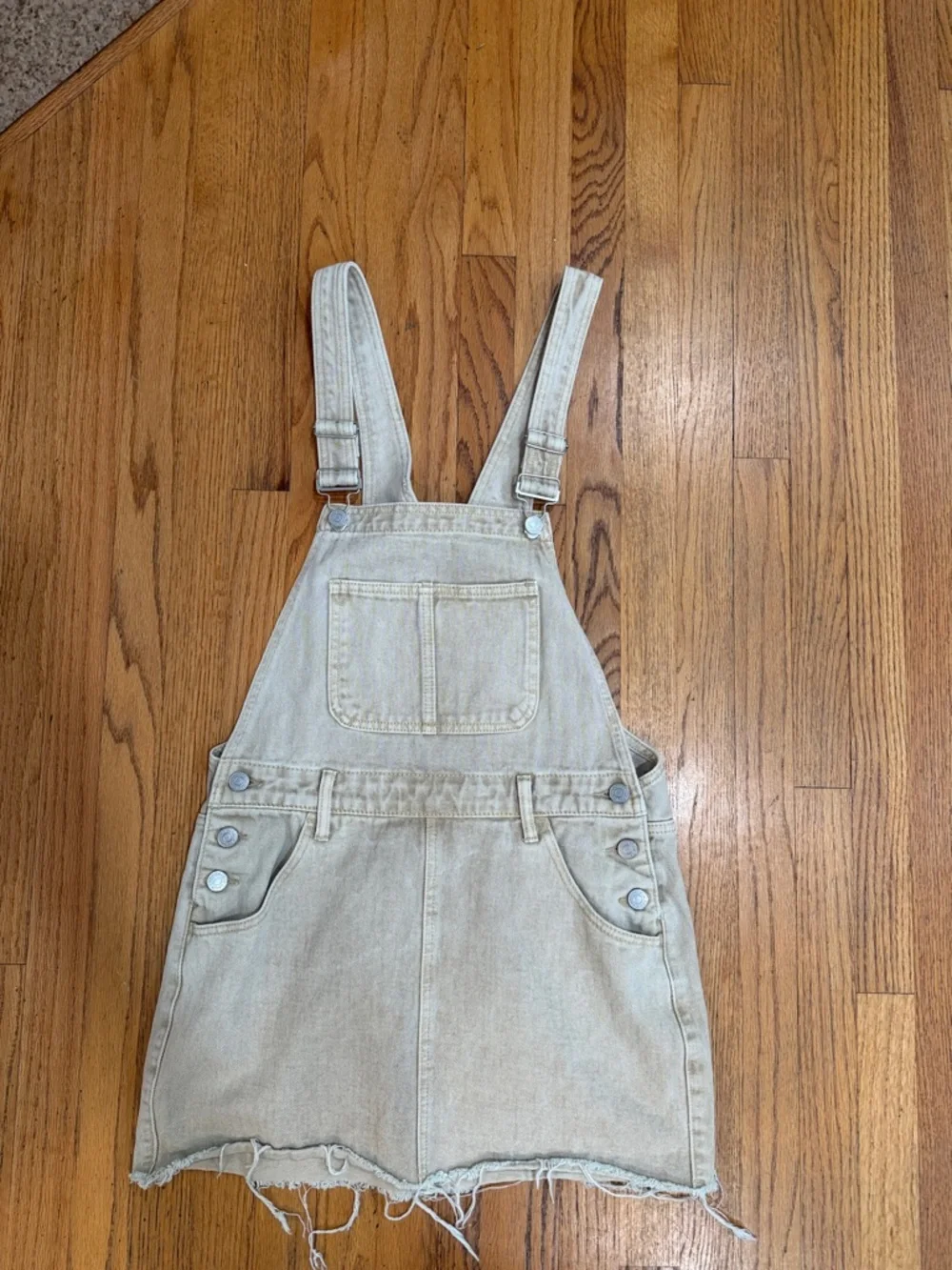 PacSun Tan Denim Overall Dress with Adjustable Straps - Picture 1 of 5